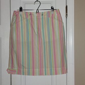 Jones New York  striped  pastel summer skirt  Sz 6P